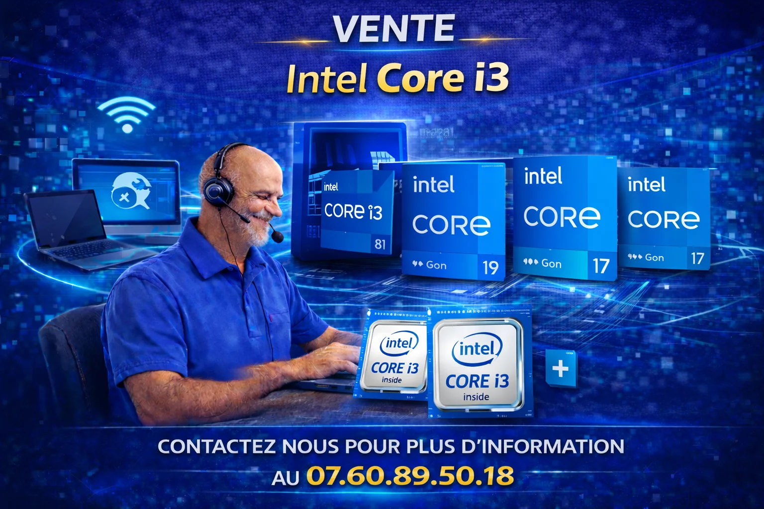 Intel Core i3 CPU M 330 @ 2.13GHz reconditionner