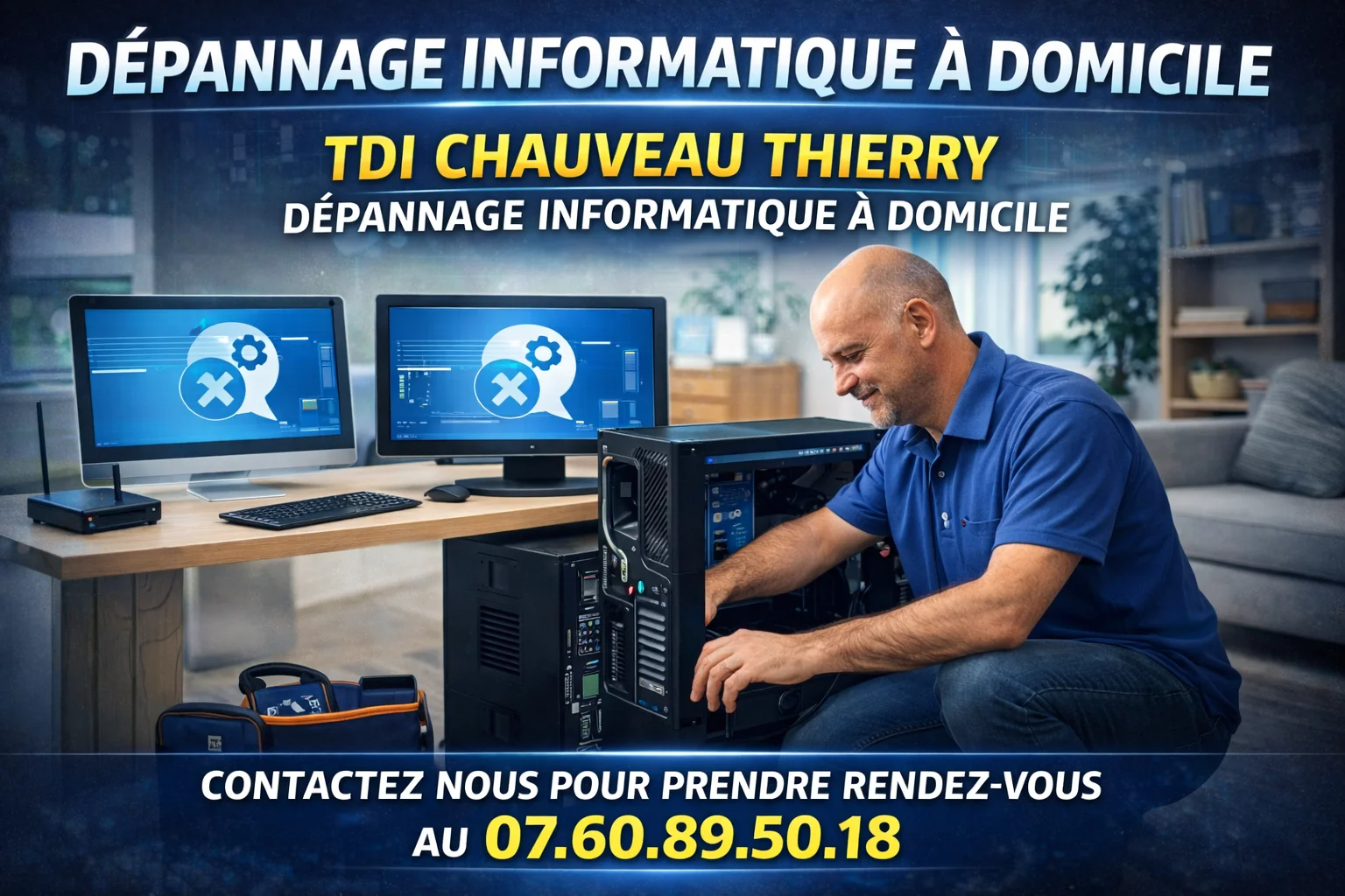 Forfait Dépannage informatique à domicile - Dévirrussage et Sécurité TECH  1