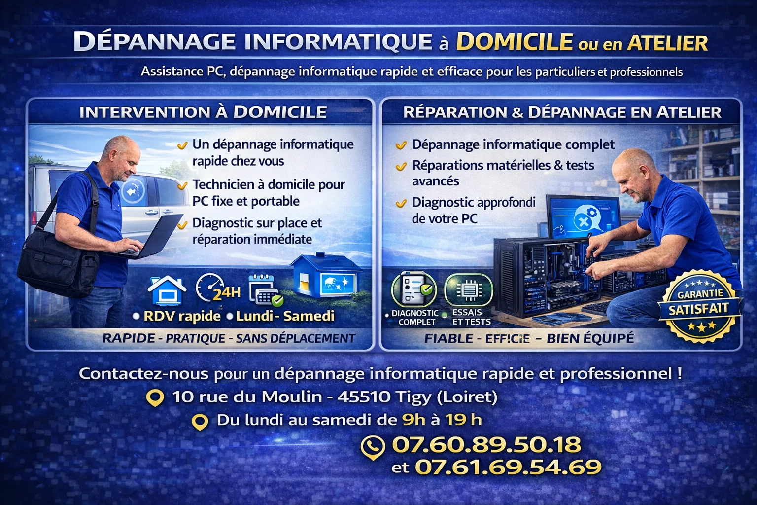 A DOMICILE - Dépannage informatique – Réparation et assistance ordinateur - Pc & Portable Windows 