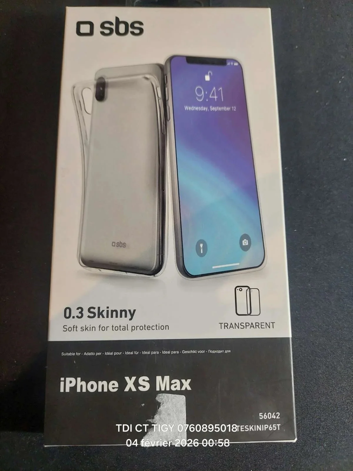 Coque Sbs Skinny pour Apple IPHONE XS MAX -transparent  Neuf