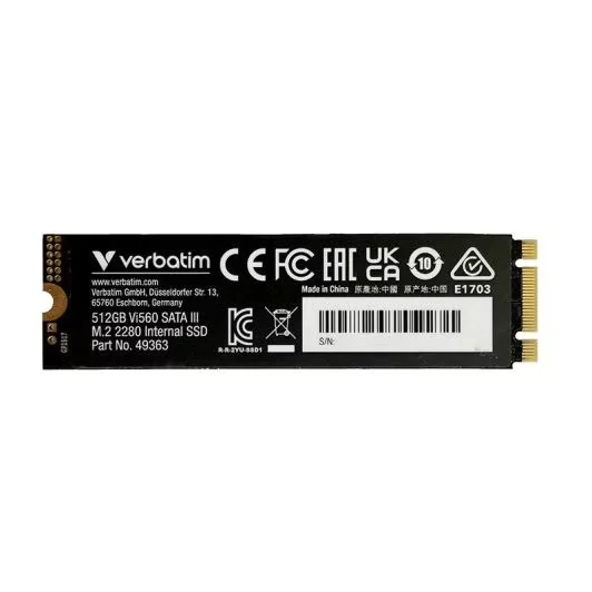 SSD interne VERBATIM NV3 - M.2 512Go Vi560 2280-TDI.