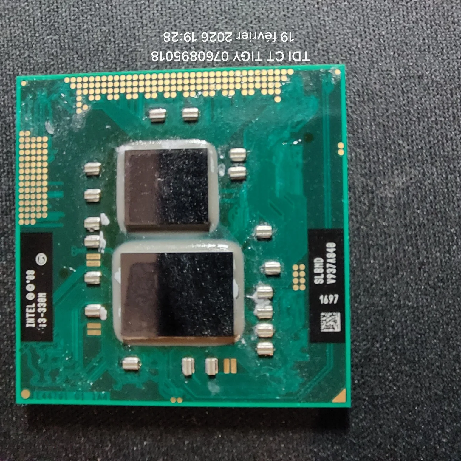 Intel Core i3 CPU M 330 @ 2.13GHz reconditionner