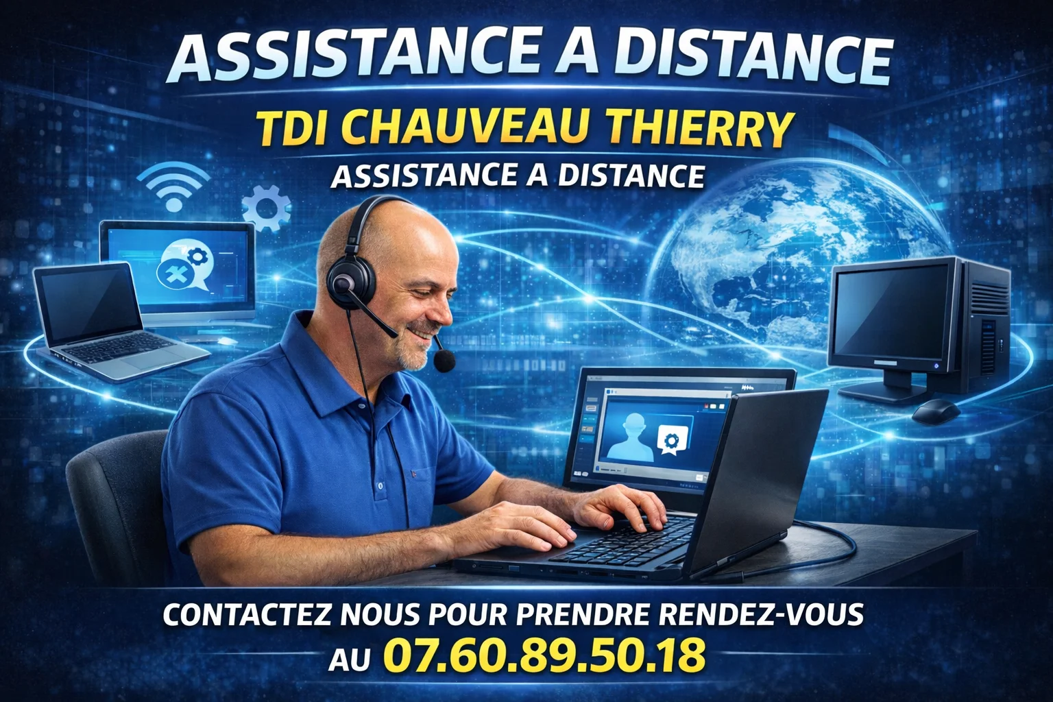 Dépannage à distance Forfait 2   - 50 % de déduction fiscale Assistance installation