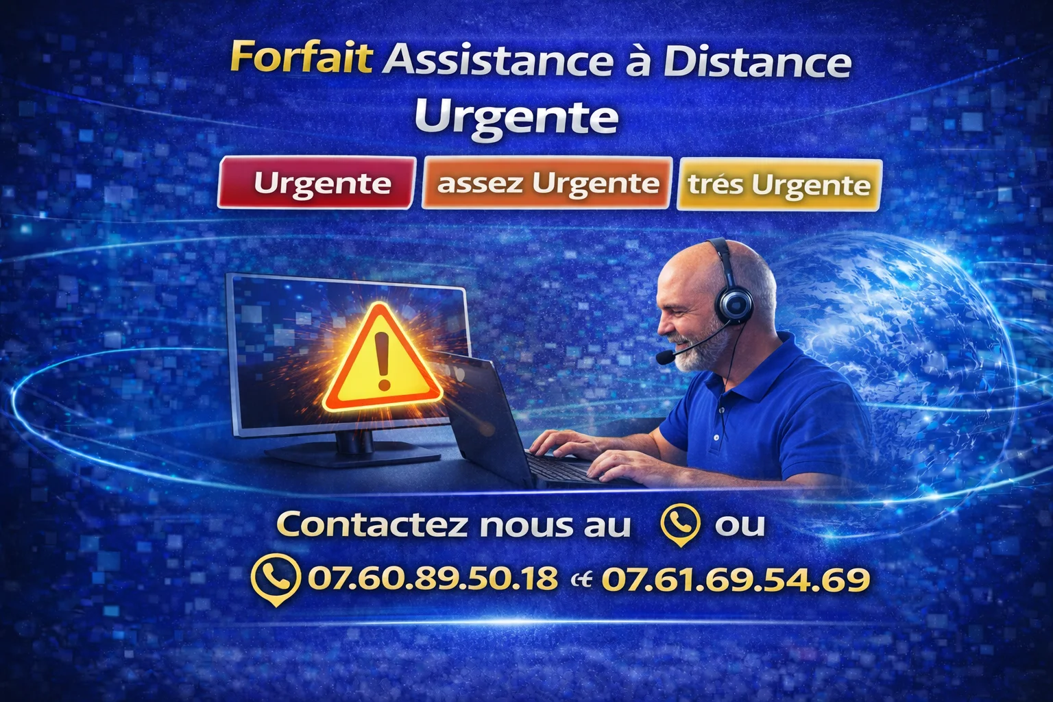 Forfait Assistance à Distance Urgent (inter Rapide dans les deux heures max )