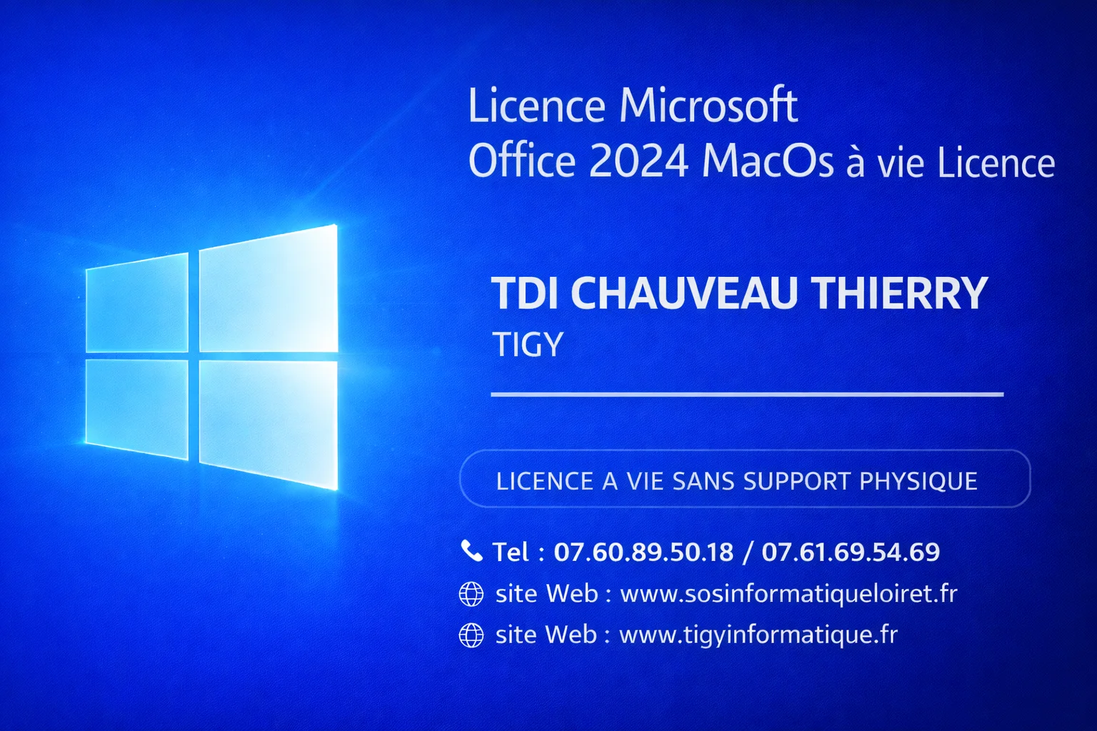 Licence Microsoft Office 2024 pour MacOs à vie avec clés USB